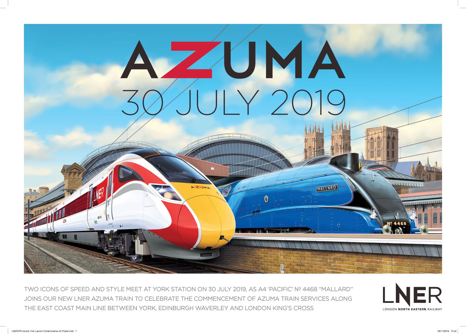LNER Releases Collector Series Of Azuma Launch Posters Celebrating Destinations