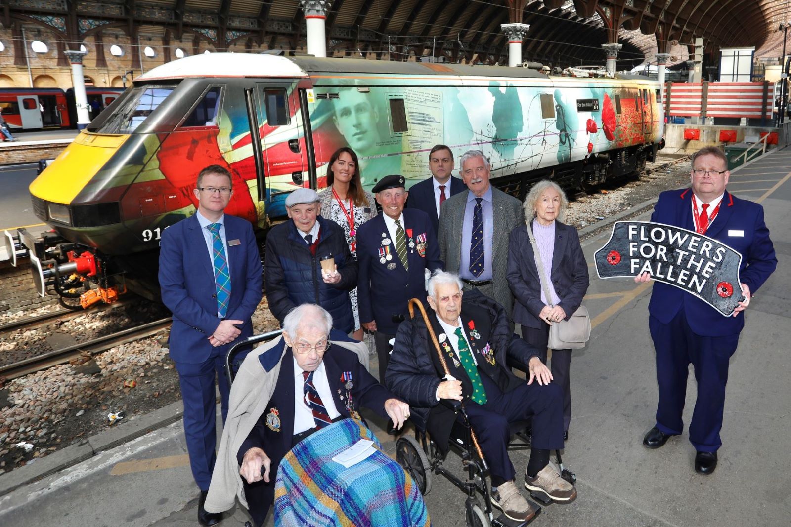 Tributes Paid To Two Railway Workers On The 80th Anniversary Of The WWII Bombing Of York Railway Station