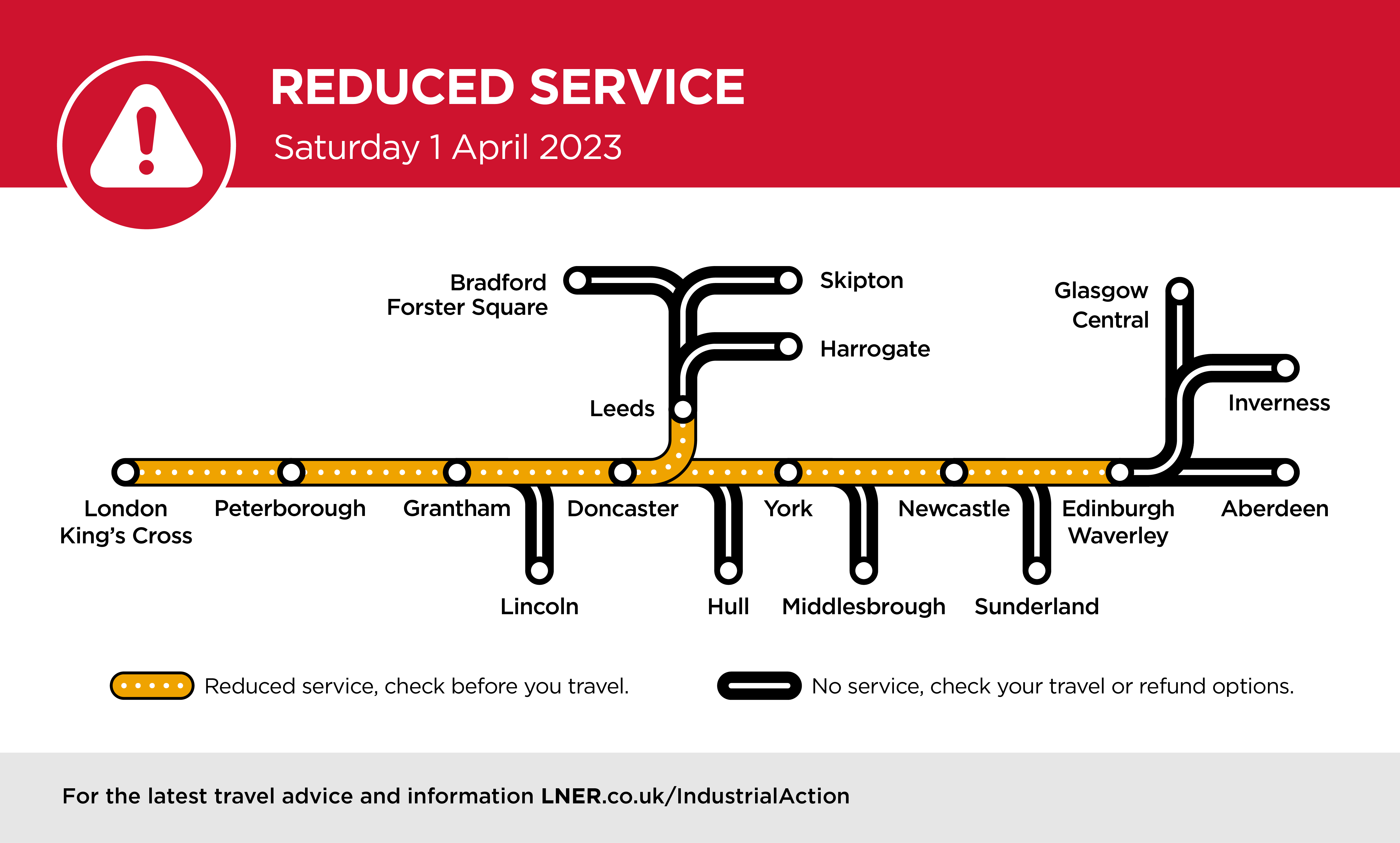 April 1 Industrial Action Map Route